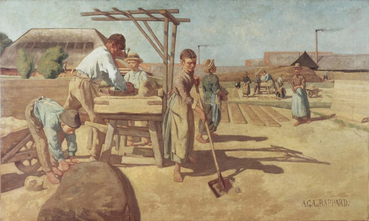 Lavoratori della fabbrica di mattoni - Ruimzicht Centraal Museum